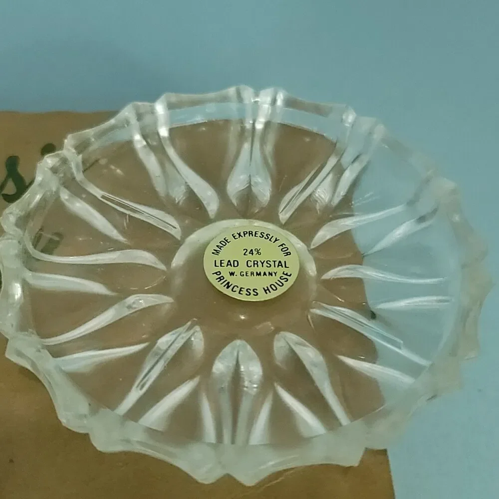 Princess House W. Germany 24% Lead Crystal Coasters Vintage Original Box #0481